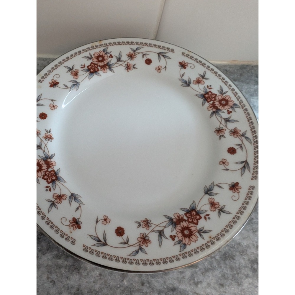 Sheffield Anniversary Bread Plate 6.5"  Porcelain Fine‎ China Floral Set Of 2